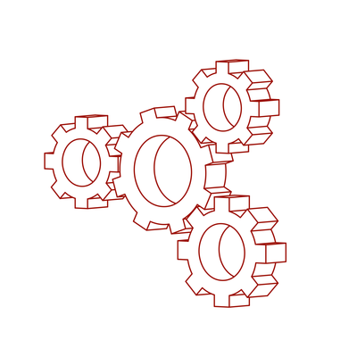 Zahnräder Icon – Funktionen der Erweiterung